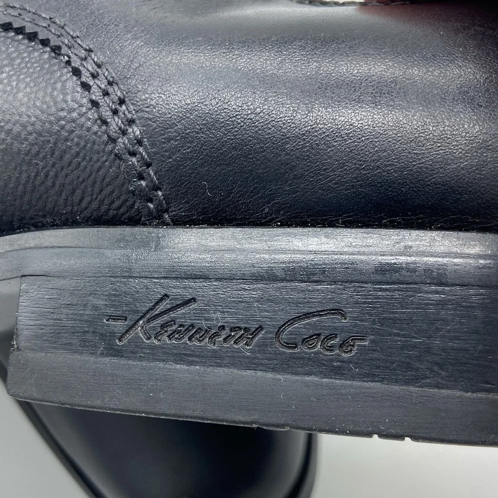 Kenneth Cole Dress Shoes Men's 10.5M Oxford Lace-Up Black Office Classic Dadcore